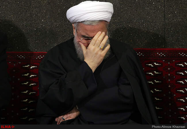 عزاداری رئیس جمهور و وزیر کار در جمع کارگران 