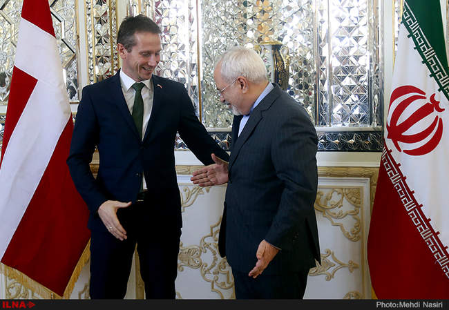 دیدار وزیرامورخارجه دانمارک با محمد جواد ظریف