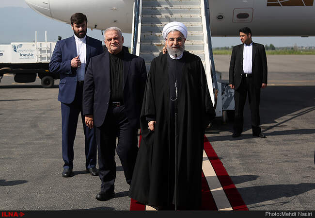 ورود حسن روحانی به گرگان