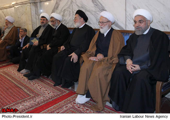 مراسم ترحیم والده رئیس جمهور در تهران