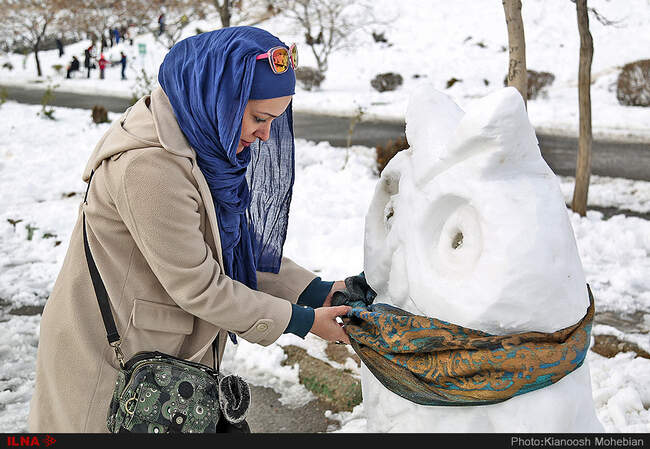 جشنواره ساخت مجسمه های برفی در تهران