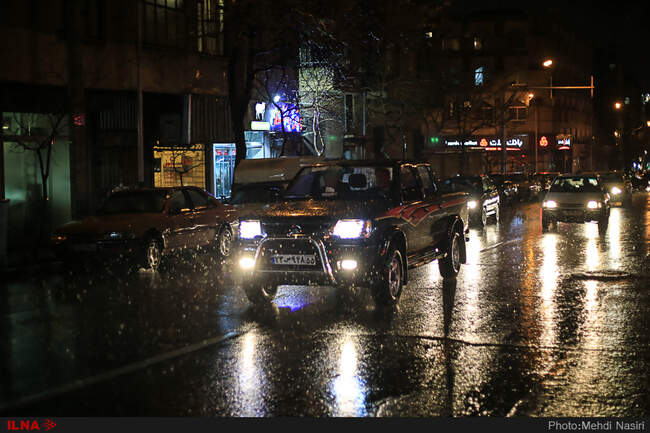 شب بارانی تهران