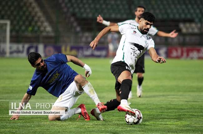 تساوی تیم فوتبال ذوب آهن اصفهان مقابل ملوان انزلی