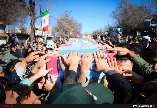 تشییع پیکر پاک شهید مدافع حرم در قزوین