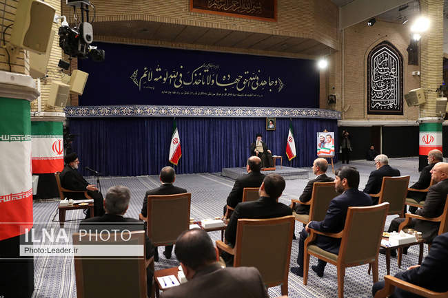 دیدار رئیس‌جمهور و اعضای هیئت دولت با حضرت آیت‌الله خامنه‌ای رهبر 