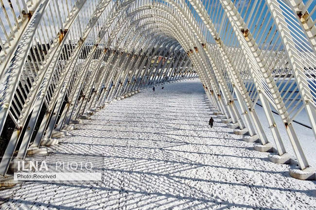  بارش سنگین برف در آتن