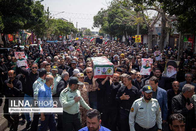 مراسم تشییع سرباز شهید مدافع امنیت فراجا در قزوین