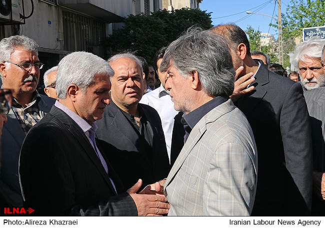 مراسم تشییع پیکر حسین قندی 