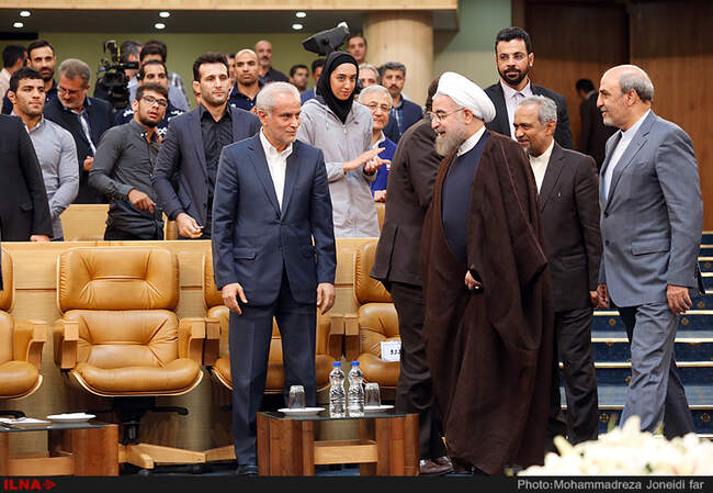 بدرقه ورزشکاران المپیکی و پارالمپیکی با حضور رئیس جمهور