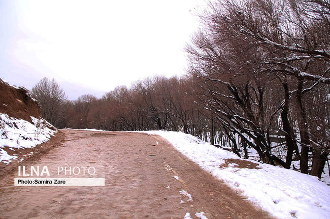 طبیعت برفی روستای قلات