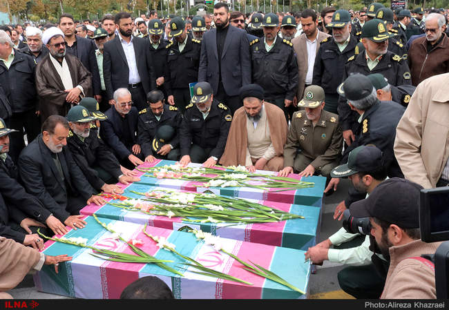 مراسم تشییع و تدفین پیکر مطهر سه تن از شهدای گمنام دفاع مقدس