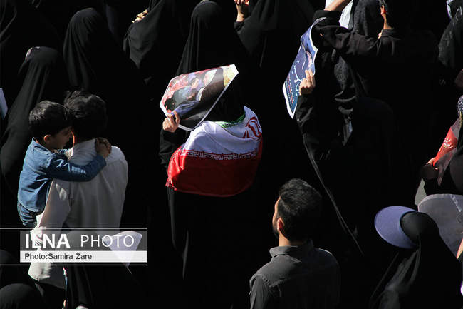 مراسم تشییع شهدای حادثه تروریستی حرم مطهر شاهچراغ(ع)