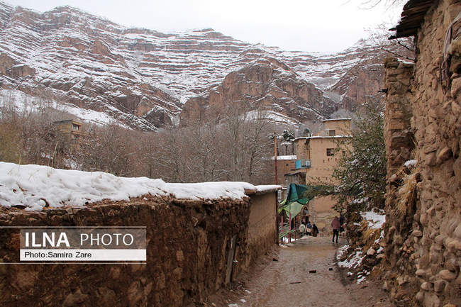 طبیعت برفی روستای قلات