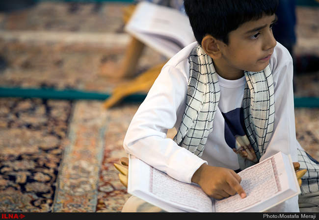 مراسم جزء خوانی قرآن کریم در حرم مطهر حضرت معصومه