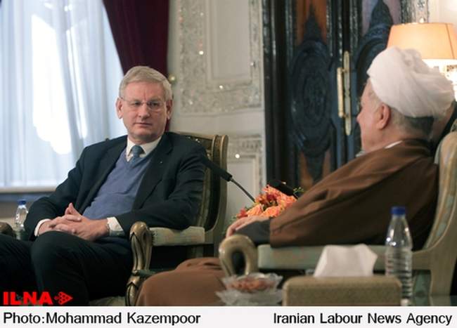 دیدار وزیر امور خارجه سوئد با آیت الله هاشمی
