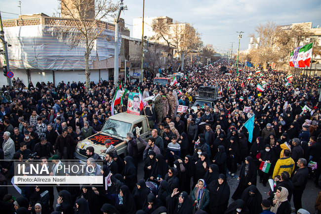 تشییع شهدای مدافع امنیت در قزوین