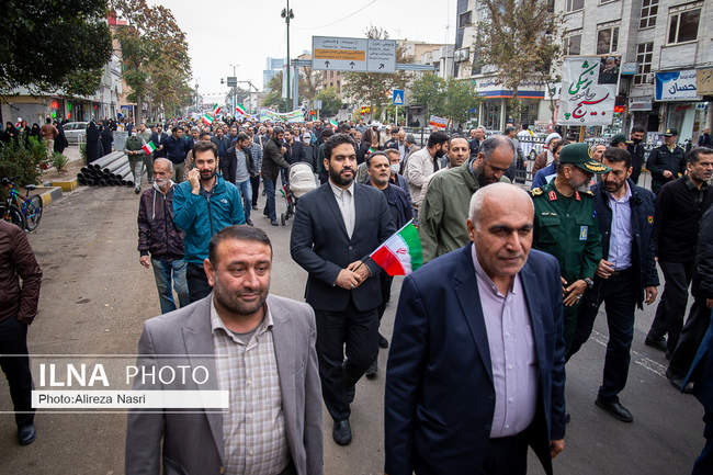 راهپیمایی سیزده آبان در قزوین