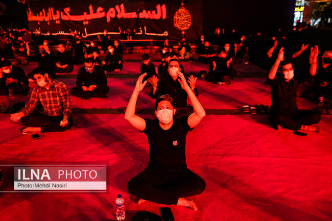 عزاداری شب پنجم محرم در میدان فلسطین تهران