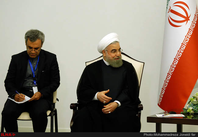 دیدار دو جانبه ی ولادیمیرپوتین و حسن روحانی‎