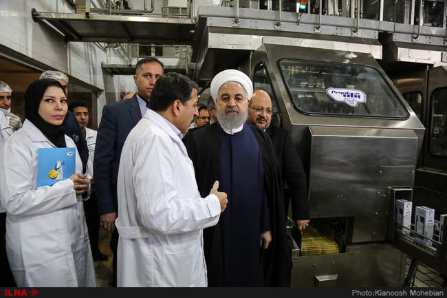 بازدید رئیس جمهور از مجموعه تولیدی شرکت صنایع شیر ایران(پگاه)