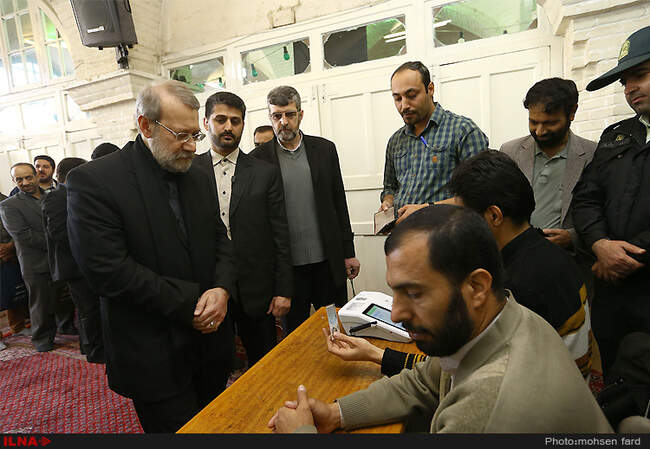 حضور دکتر لاریجانی در انتخابات مجلس شورای اسلامی و مجلس خبرگان رهبری