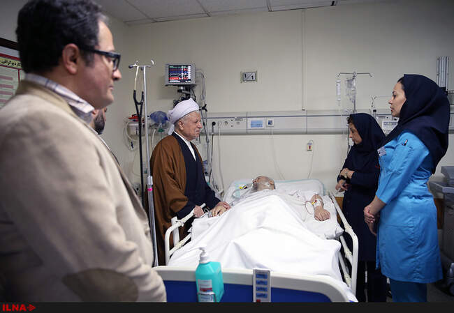 عیادت آیت‌الله هاشمی رفسنجانی از آیت‌الله موسوی اردبیلی