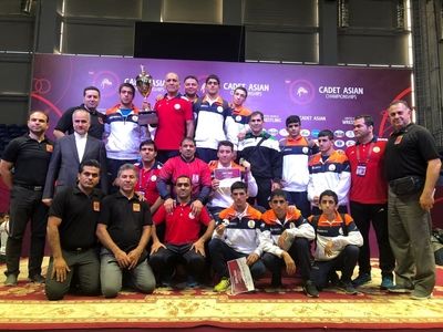 قهرمانی ایران در کشتی آزاد نوجوانان آسیا