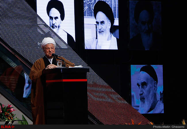  مراسم گرامیداشت دهه فجر و سالروز ورود امام با حضور آیت الله هاشمی رفسنجانی