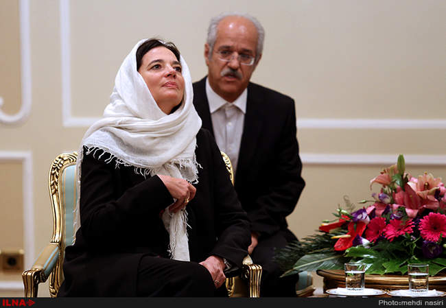 دیدار رئیس جمهور با کریستین دوفرین رئیس مجلس سنای بلژیک