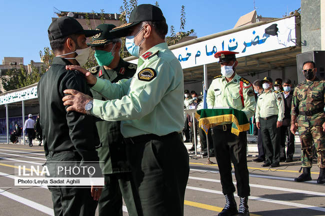 حضور  سردار رحیمی در مراسم صبحگاهی ستاد فاتب تهران