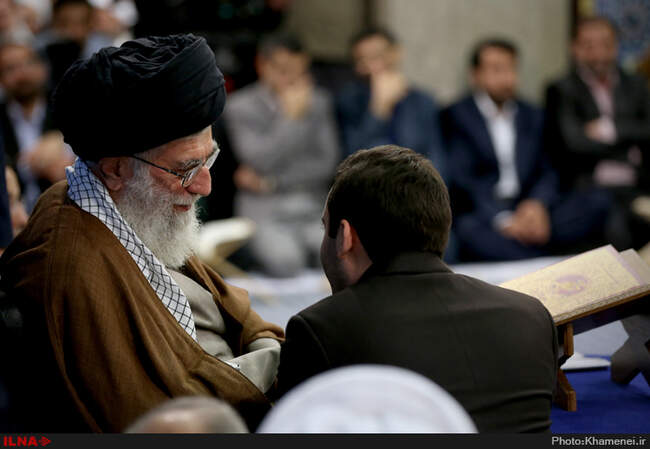دیدار شرکت‌کنندگان در مسابقات بین‌المللى قرآن کریم‌ بارهبر انقلاب اسلامی 