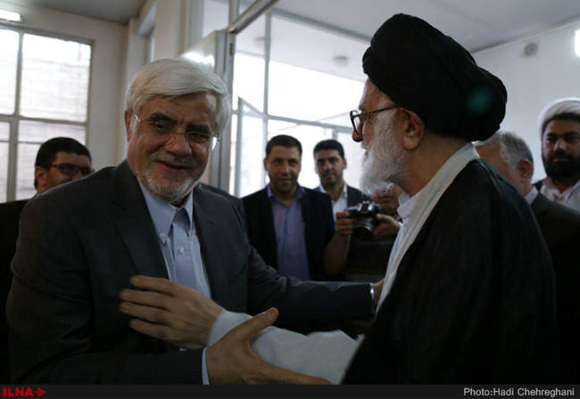 دیدار محمد رضا عارف با علما و مراجع تقلید