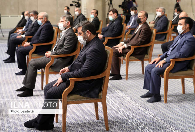 دیدار رئیس‌جمهور و اعضاء هیئت دولت با رهبر انقلاب