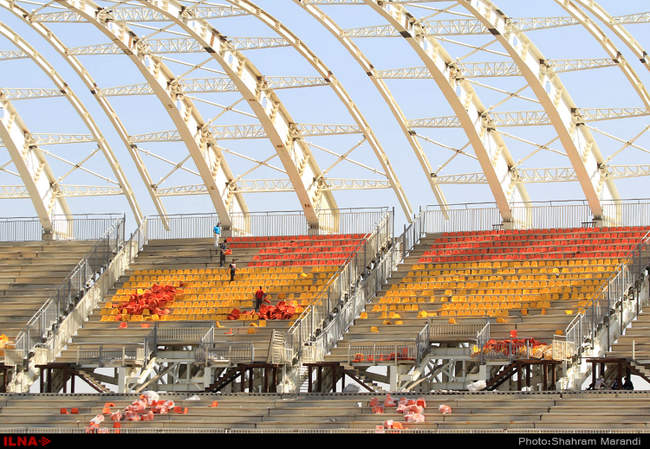آماده سازی ورزشگاه نقش جهان برای روز افتتاحیه