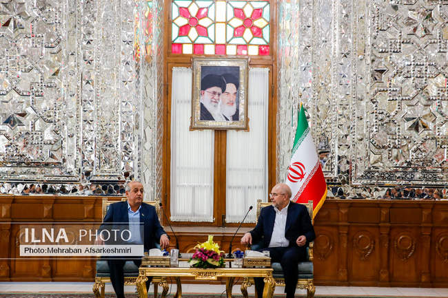  دیدار رئیس مجلس شورای اسلامی با رئیس دفتر سیاسی حماس
