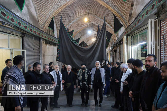 عزاداری تاسوعای حسینی در بازار تبریز