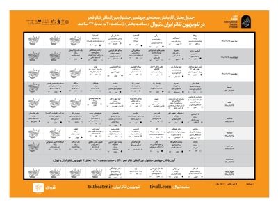 جدول پخش ویدئویی آثار صحنه‌ای جشنواره تئاتر فجر منتشر شد