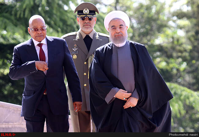 مراسم استقبال رسمی از رئیس جمهور آفریقای جنوبی