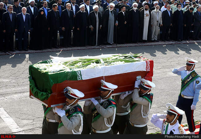 مراسم استقبال از جانباختگان فاجعه منا 