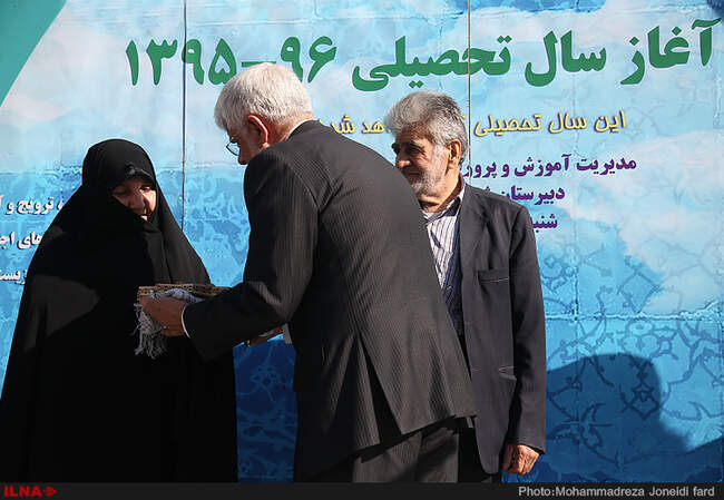 مراسم بازگشایی مدارس با حضور عارف