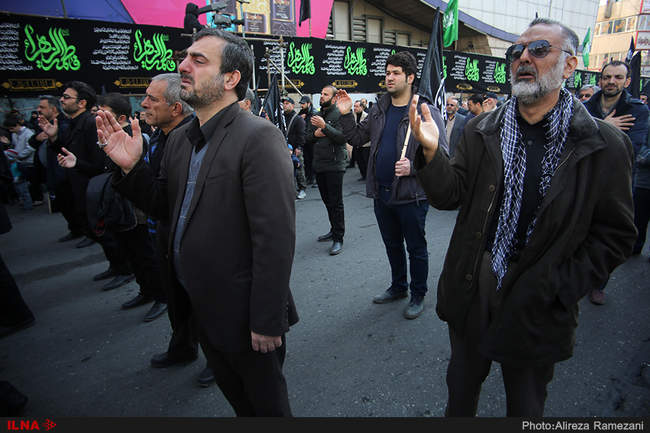 تجمع عزاداران فاطمی در میدان های هفت تیر و فاطمی تهران