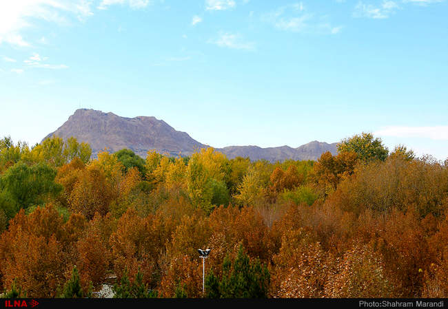 تله سیژ ناژوان اصفهان در طبیعت پاییزی