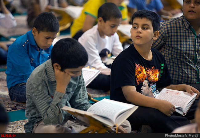 مراسم جزء خوانی قرآن کریم در حرم مطهر حضرت معصومه