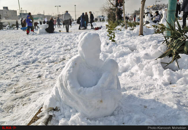 جشنواره ساخت مجسمه های برفی در تهران