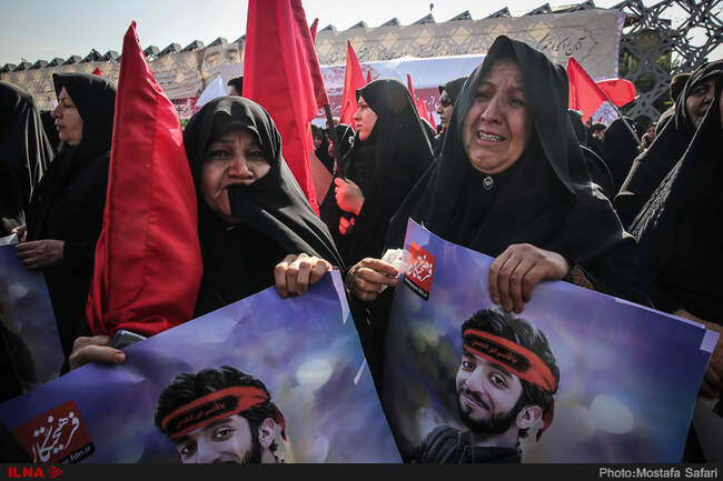 گزارش تصویری مراسم تشییع پیکر شهید حججی 