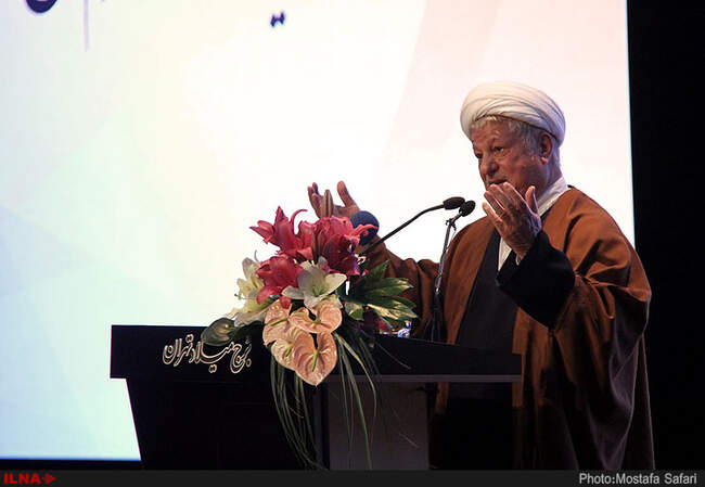حضور آیت الله هاشمی رفسنجانی در ششمین جشنواره ملی تجلیل از تلاشگران کیفیت کشور