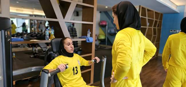 تمرین ریکاوری ملی پوشان فوتسال بانوان در سالن جیم