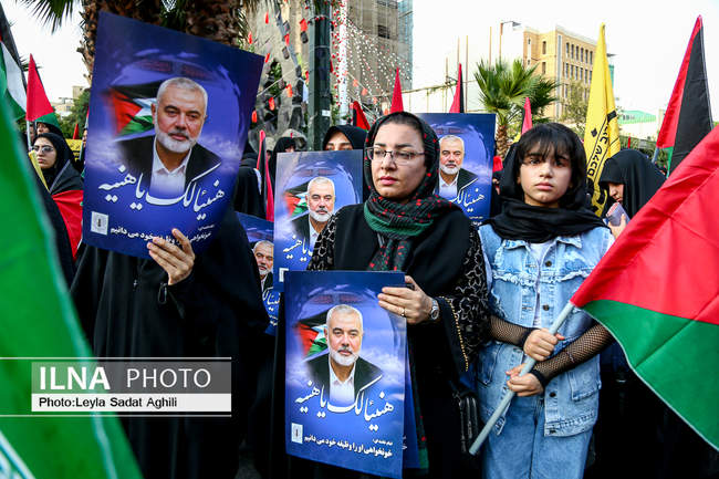 تجمع مردم تهران در محکومیت ترور شهید اسماعیل هنیه